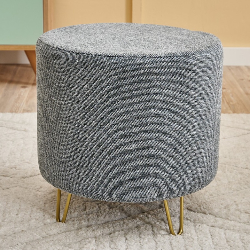 Sivi tabure NANI, promjer 40 cm