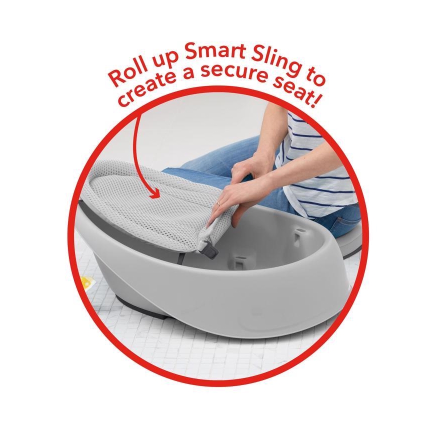 Skip Hop - Dječja kadica s ergonomskom podlogom MOBY 3 siva