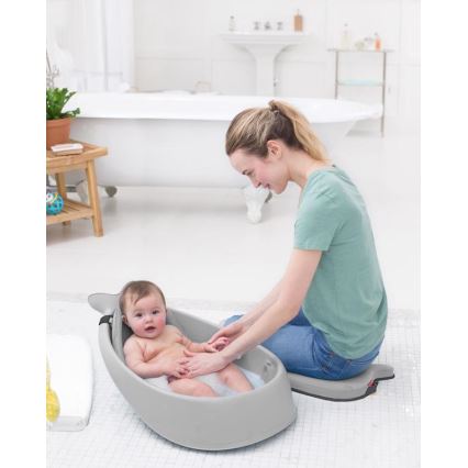 Skip Hop - Kadica za bebe s ergonomskom podlogom MOBY 3 siva