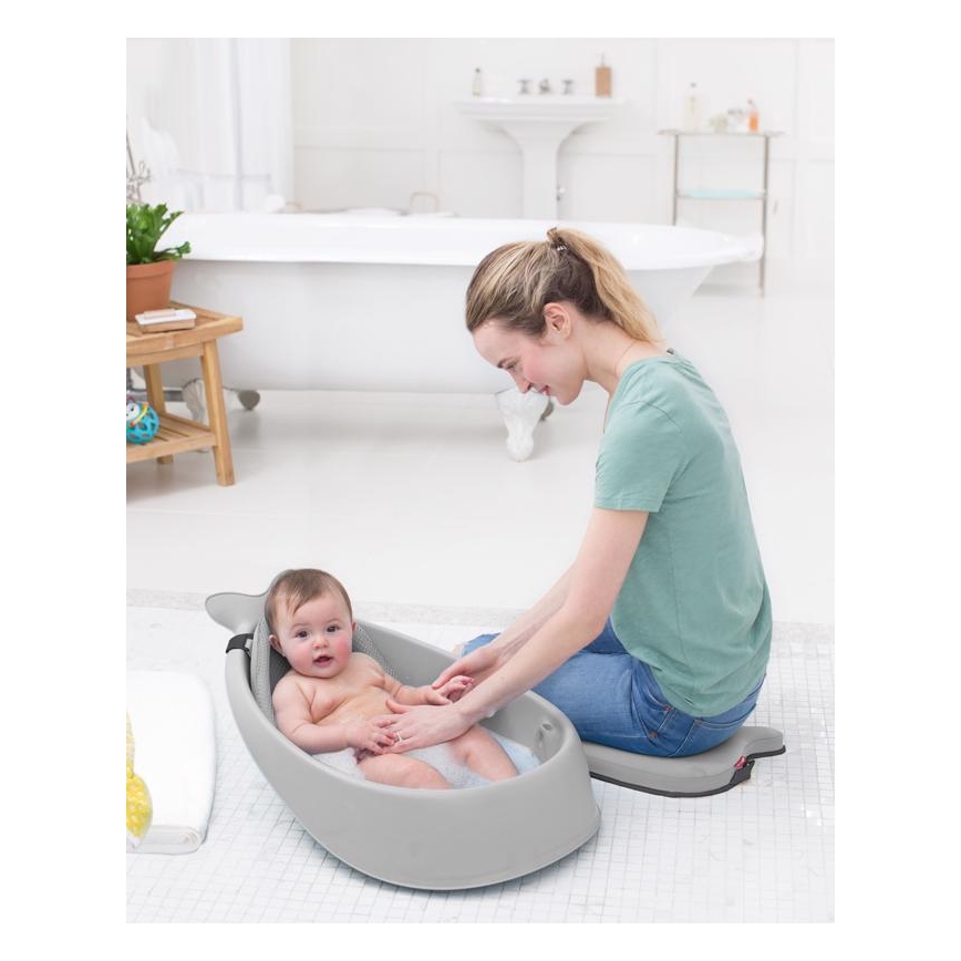 Skip Hop - Kadica za bebe s ergonomskom podlogom MOBY 3 siva