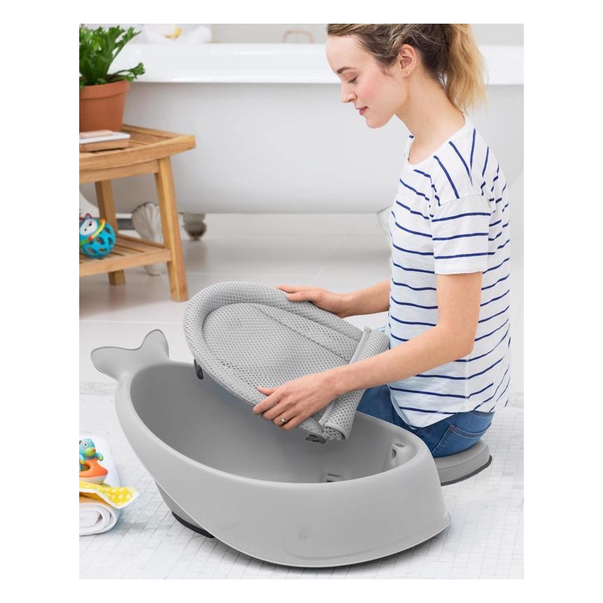 Skip Hop - Kadica za bebe s ergonomskom podlogom MOBY 3 siva