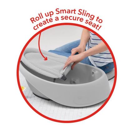 Skip Hop - Kadica za bebe s ergonomskom podlogom MOBY 3 siva