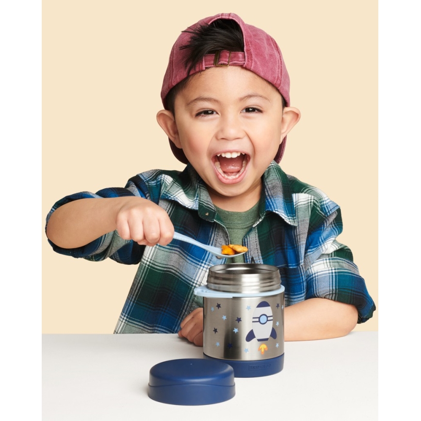 Skip Hop - Termo posuda za hranu sa žlicom/vilicom SPARK STYLE 325 ml raketa