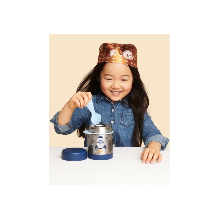 Skip Hop - Termo posuda za hranu sa žlicom/vilicom SPARK STYLE 325 ml raketa