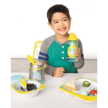 Skip Hop - Termosica za hranu s žličicom i vilicom ZOO 325 ml ajkula