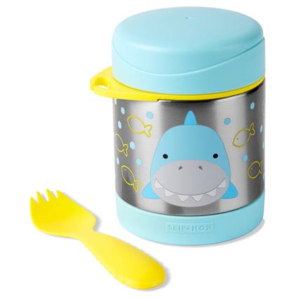 Skip Hop - Termosica za hranu s žličicom i vilicom ZOO 325 ml ajkula