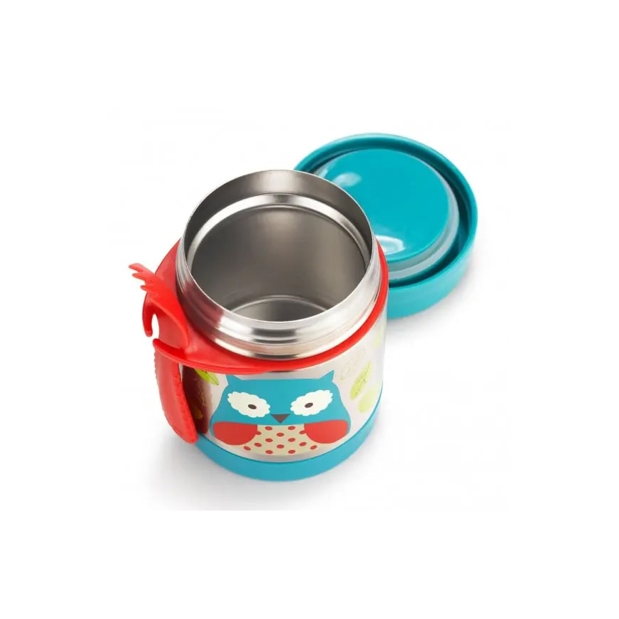 Skip Hop - termosica za hranu s žličicom/vilicom ZOO 325 ml sova
