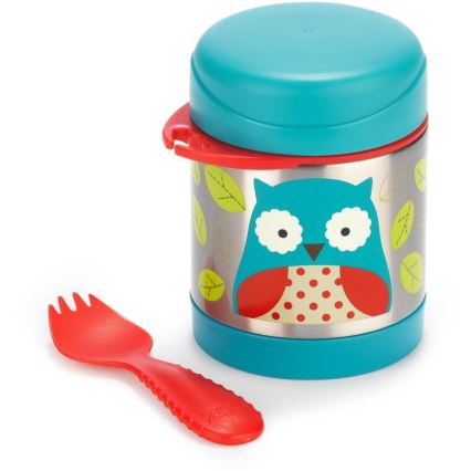 Skip Hop - termosica za hranu s žličicom/vilicom ZOO 325 ml sova