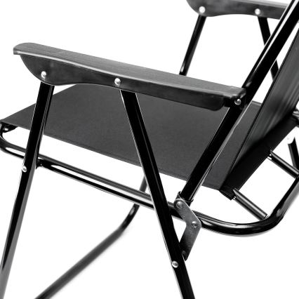 Sklopiva kamperska stolica crne boje