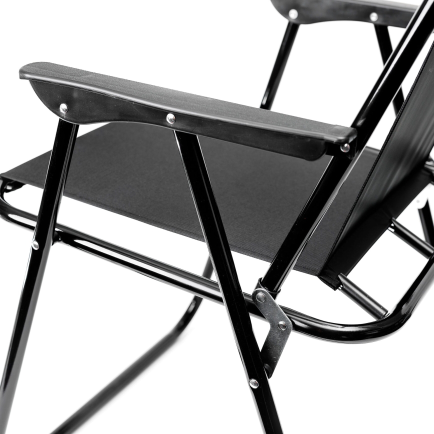 Sklopiva kamperska stolica crne boje