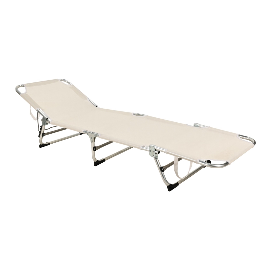 Sklopiva podesiva ležaljka SUNO 56x190 cm krem boje