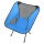 Sklopiva stolica za kampiranje plava 63 cm