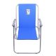 Sklopiva stolica za kampiranje plava/mat krom