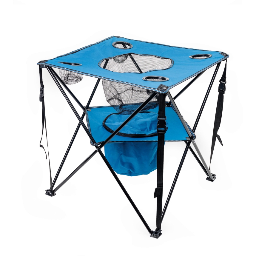 Sklopivi kamperski stol + 2x plava stolica