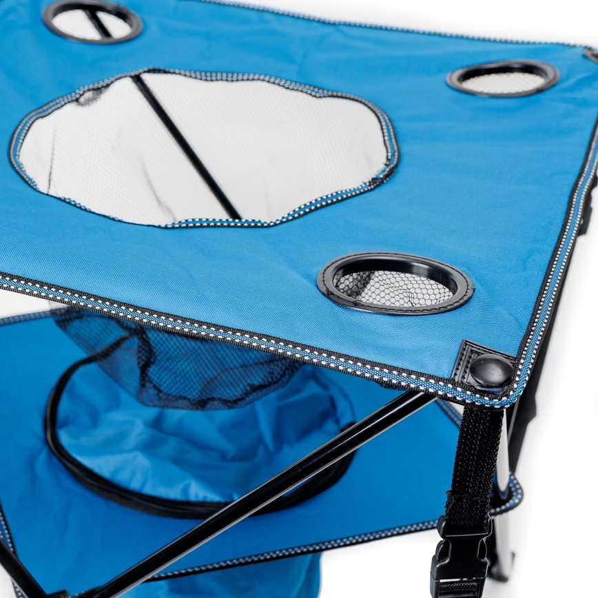 Sklopivi kamperski stol + 2x plava stolica