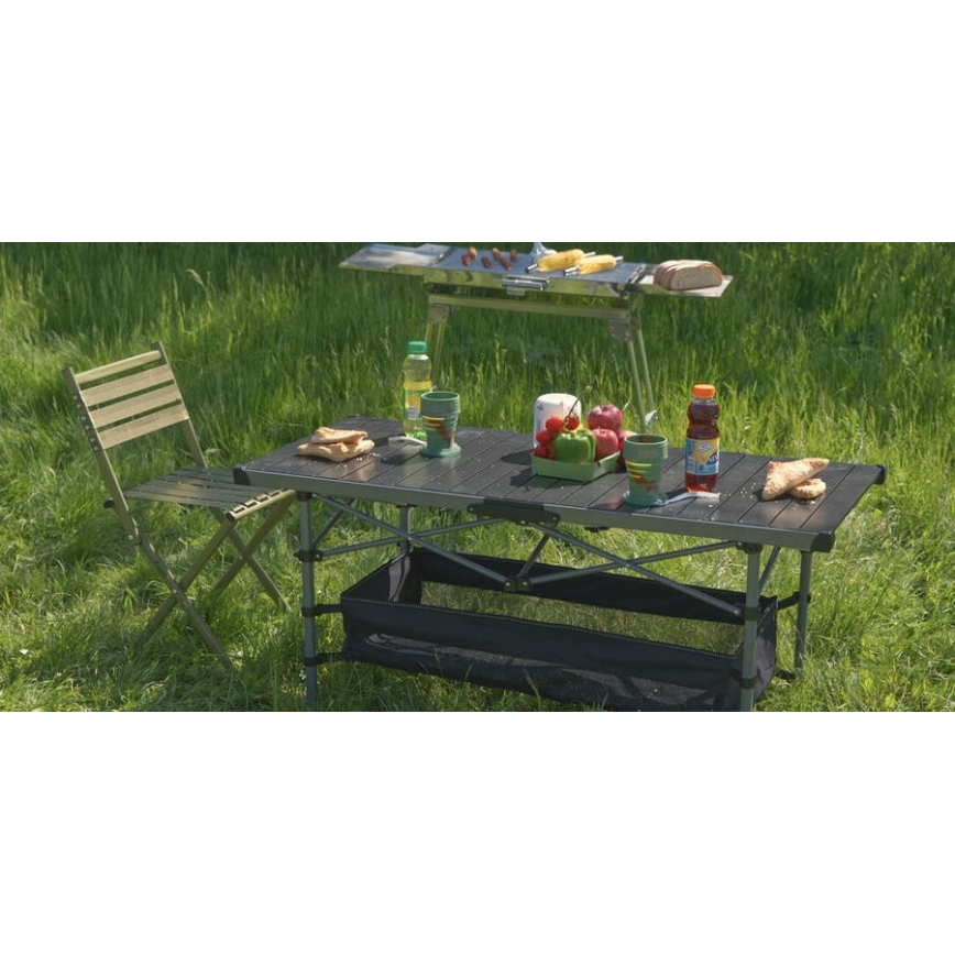 Sklopivi stol za kampiranje 123x55cm antracit