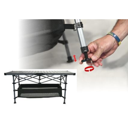 Sklopivi stol za kampiranje 123x55cm antracit