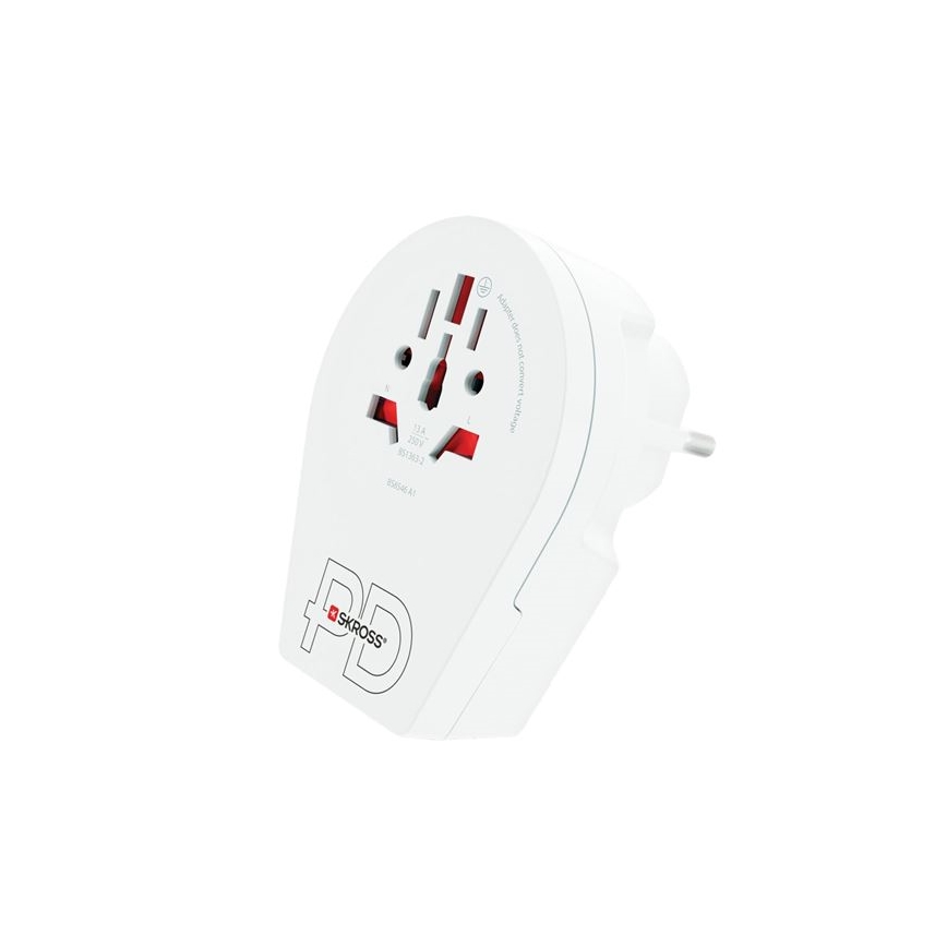 Putni adapter Europe USB C20PD za posjetitelje u Češkoj — brz USB‑C punjač 20W, kompatibilan s utičnicama tipa E/F