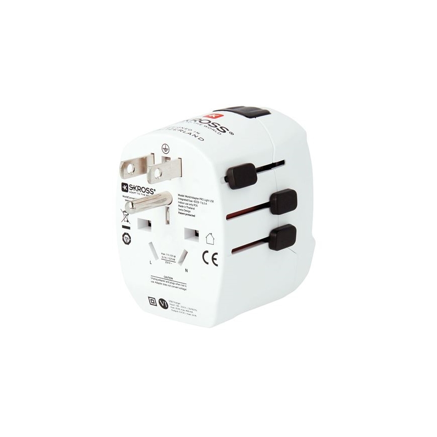 Putni adapter PRO Light USB AC45PD - Svjetski, UK+USA+AUS/CN USB A+C 45W