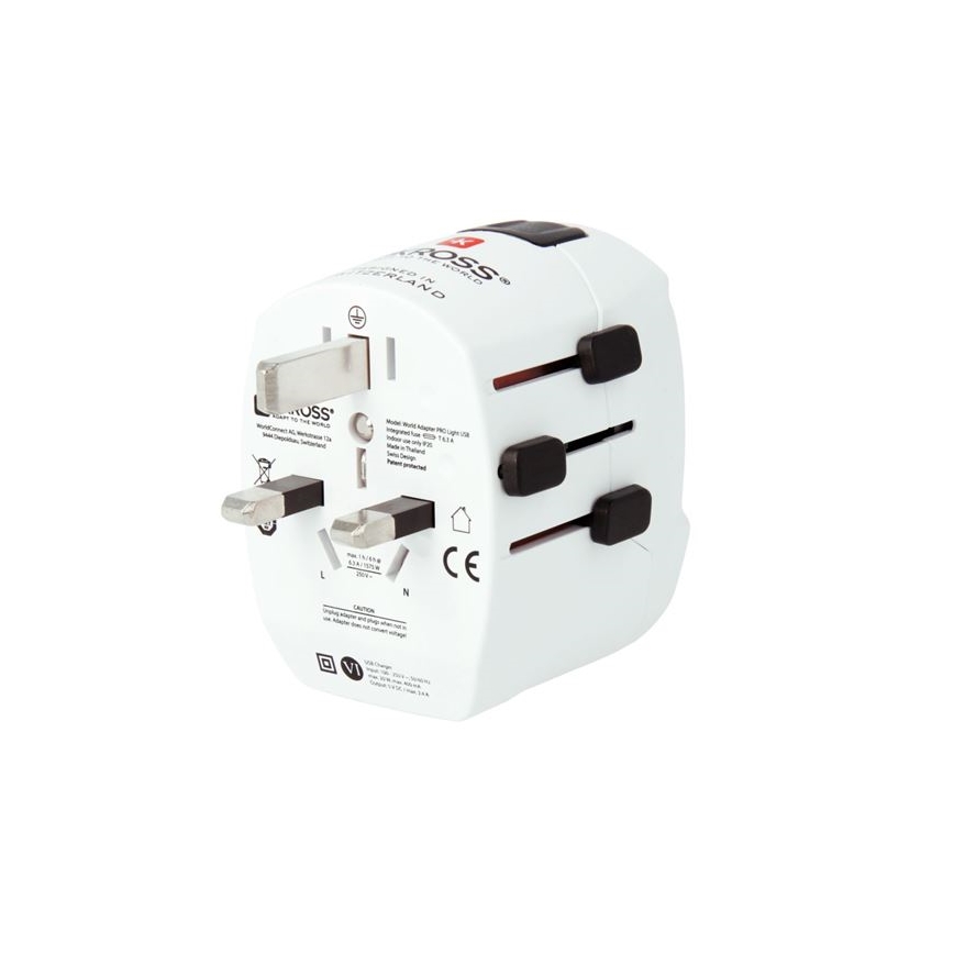 Putni adapter PRO Light USB AC45PD - Svjetski, UK+USA+AUS/CN USB A+C 45W