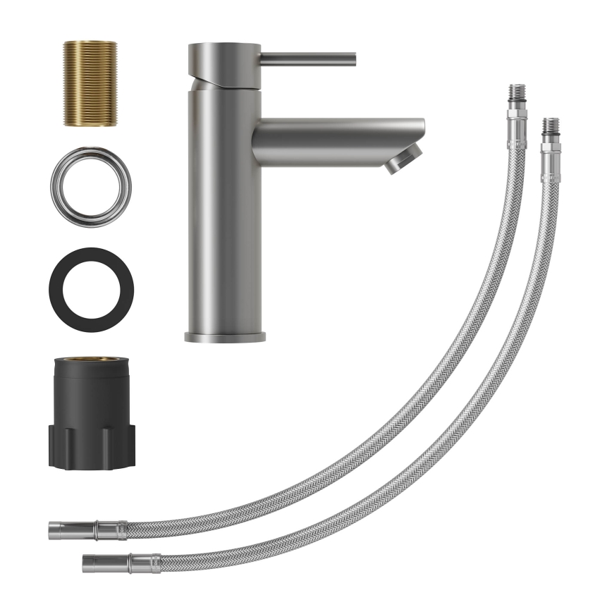 Slavina za umivaonik RINGSTED 17,8 cm, praškasto siva