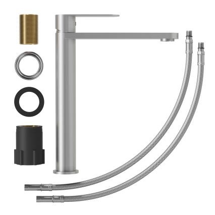 Slavina za umivaonik TARNBY 27,3 cm, od brušenog nehrđajućeg čelika