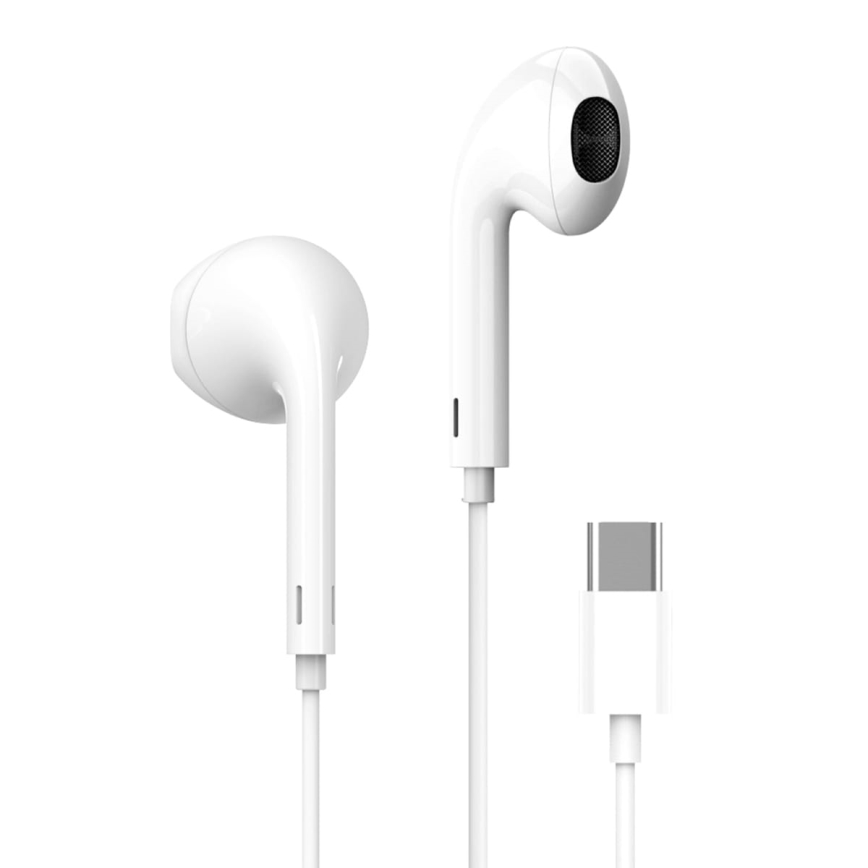 Slušalice s mikrofonom USB-C bijela