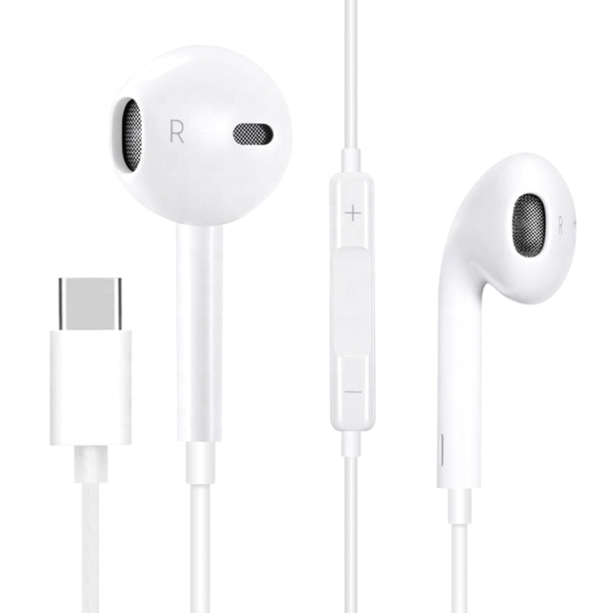 Slušalice s mikrofonom USB-C bijela