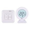 Sobni ručni bežični termostat 230V/16A 2xAA bijeli