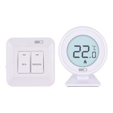 Sobni ručni bežični termostat 230V/16A 2xAA bijeli