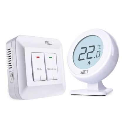 Sobni ručni bežični termostat 230V/16A 2xAA bijeli