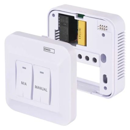 Sobni ručni bežični termostat 230V/16A 2xAA bijeli