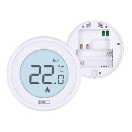 Sobni ručni termostat 230V/6A 2xAA bijeli