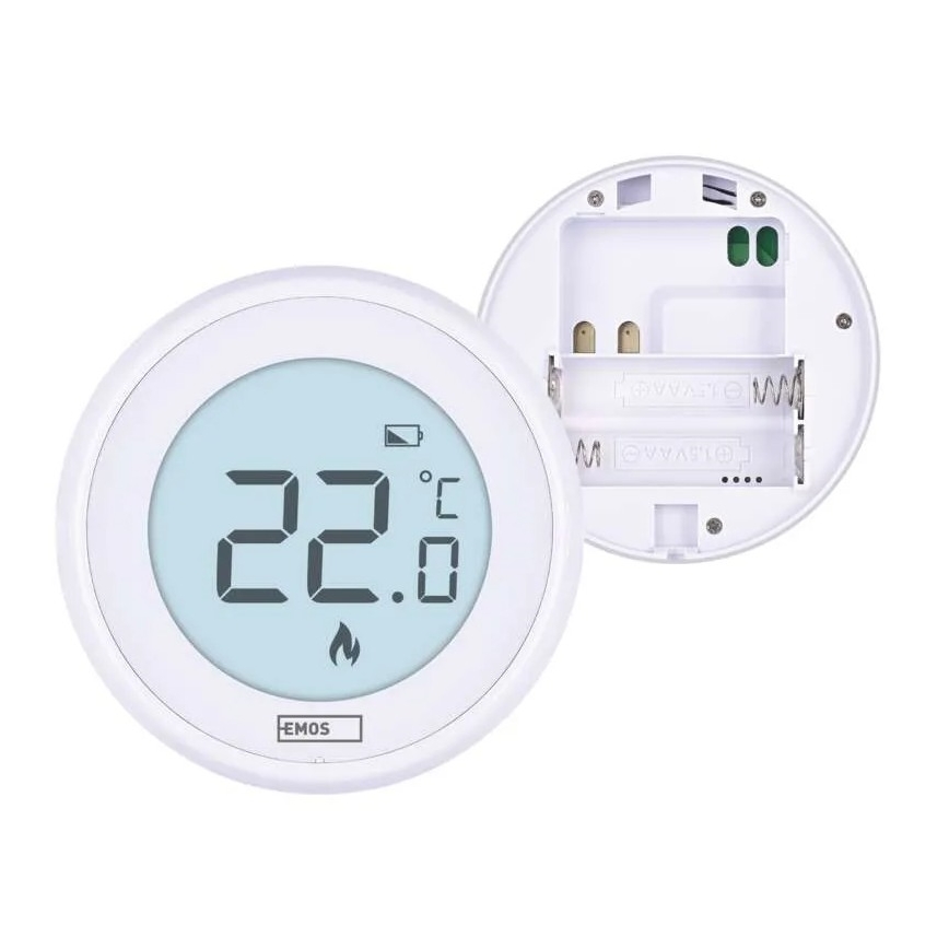 Sobni ručni termostat 230V/6A 2xAA bijeli