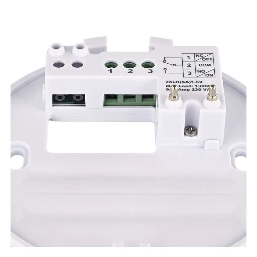 Sobni ručni termostat 230V/6A 2xAA bijeli