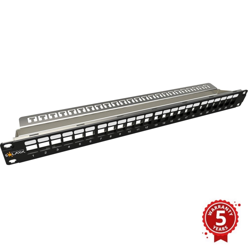 Solarix - 19" modularni prazni patch panel 24 porta 1U