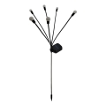 Solarna LED svjetiljka 6xLED/1,2V 300 mAh IP44 crna
