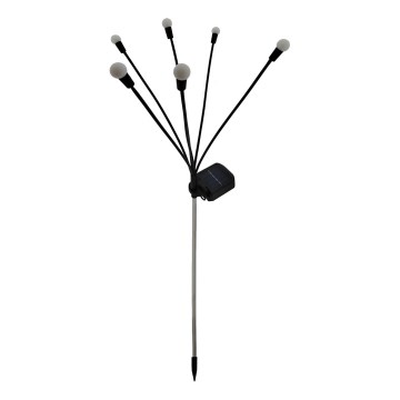 Solarna LED svjetiljka 6xLED/1,2V 300 mAh IP44 crna