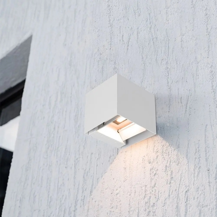 LED solarna zidna svjetiljka sa senzorom LED/9W/3,7V 3000/4000/5000K IP65 2600 mAh bijela