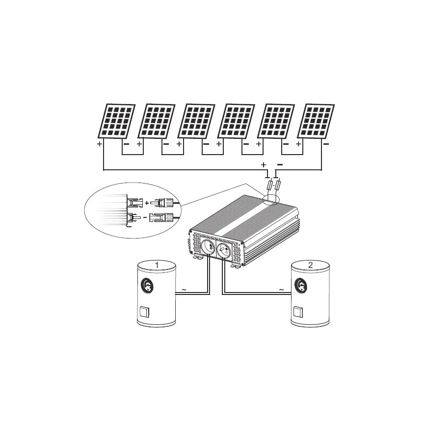 Solarni inverter za grijanje vode ECO Solar Boost MPPT-3000 3kW