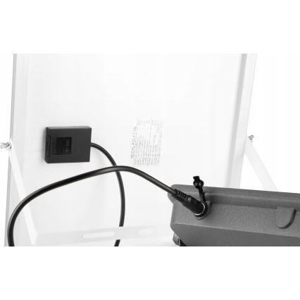 LED solarni reflektor s prigušavanjem LED/150W/3,2V 5000K 15000 mAh IP65 crna + daljinski upravljač