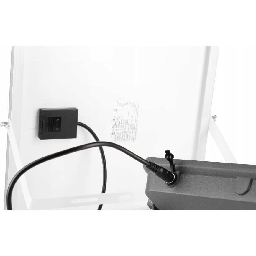 LED solarni reflektor s prigušavanjem LED/150W/3,2V 5000K 15000 mAh IP65 crna + daljinski upravljač