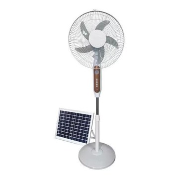 Solarni podni ventilator 15W/4V/230V 120 cm bijeli