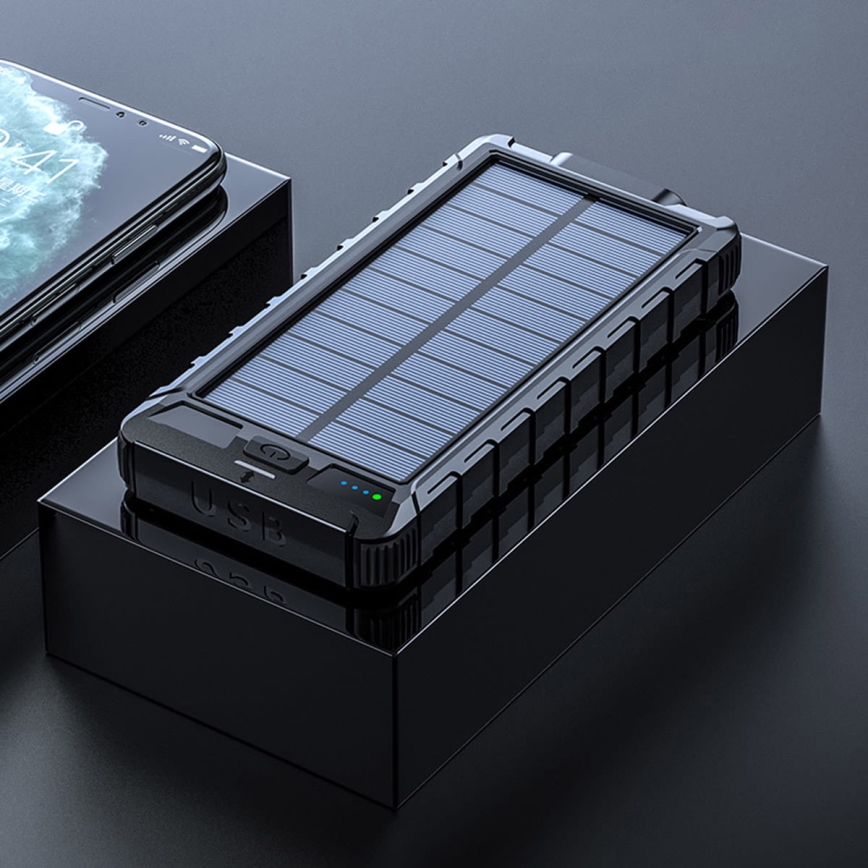 Solarni Power Bank sa svjetiljkom i kompasom 10000mAh 3,7V
