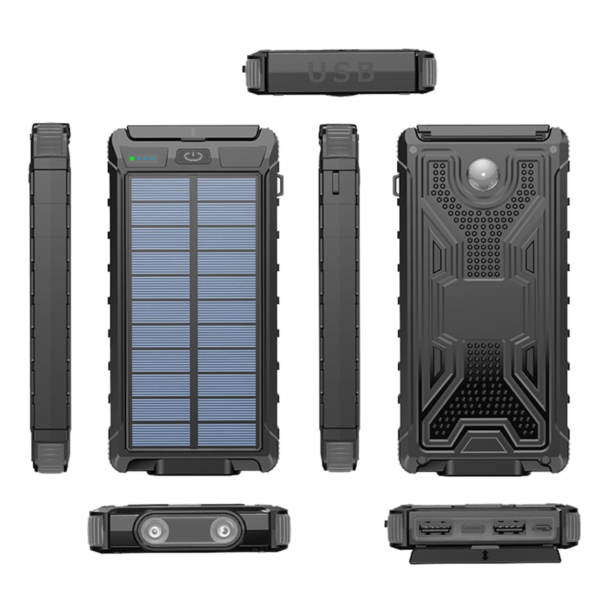 Solarni Power Bank sa svjetiljkom i kompasom 10000mAh 3,7V