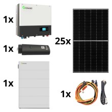 Solarni sklop GROWATT: 10kWp JINKO + hibridni pretvarač 3f + 10,24 kWh baterije