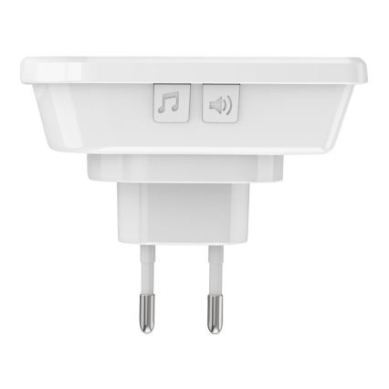 Utično bežično zvono 230V/1xCR2032 IP56 bijela