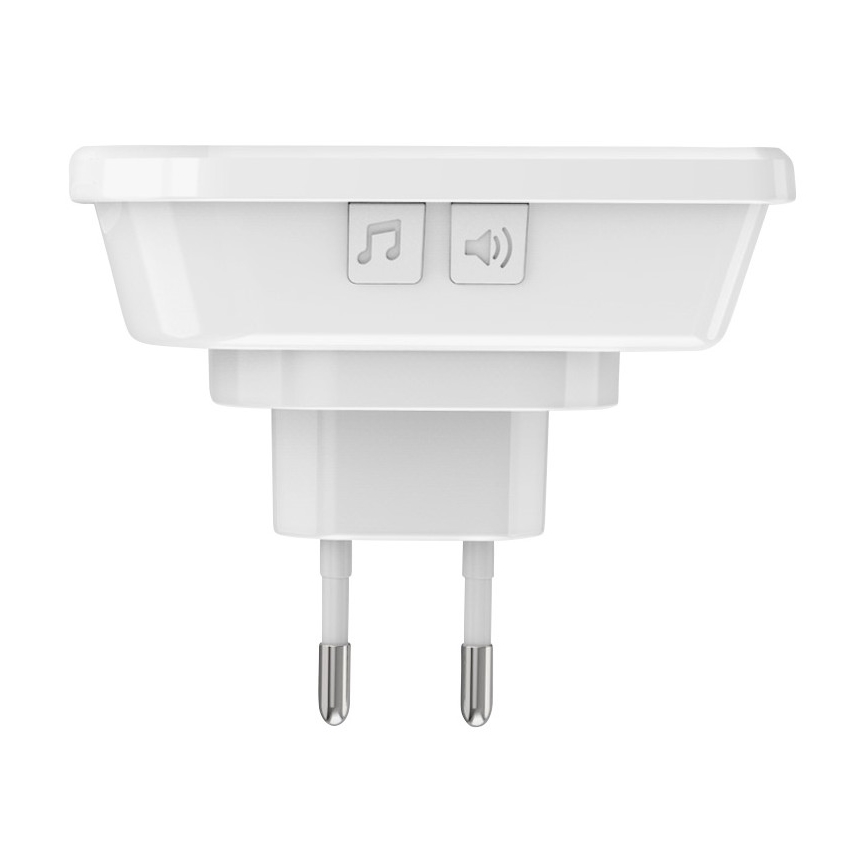 Utično bežično zvono 230V/1xCR2032 IP56 bijela