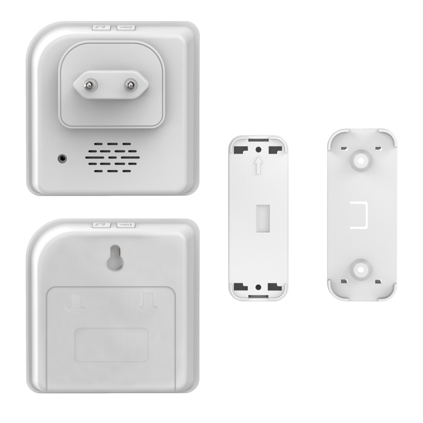 SET 2x Bežično zvono 230V/3xAAA IP56 bijela