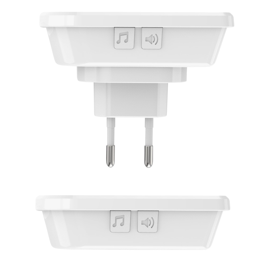 SET 2x Bežično zvono 230V/3xAAA IP56 bijela